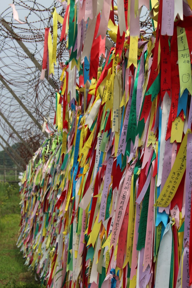 Ribbons on the border between North & South Korea